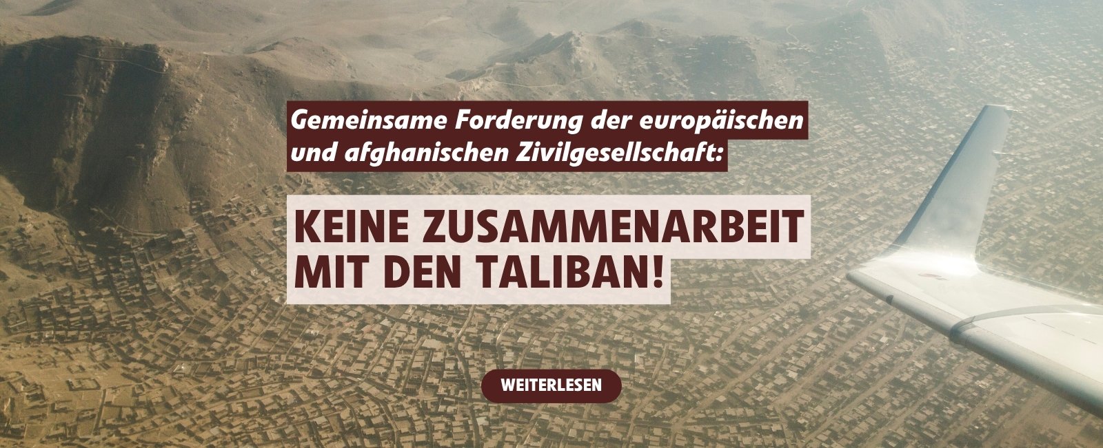 Keine Zusammenarbeit mit den Taliban!