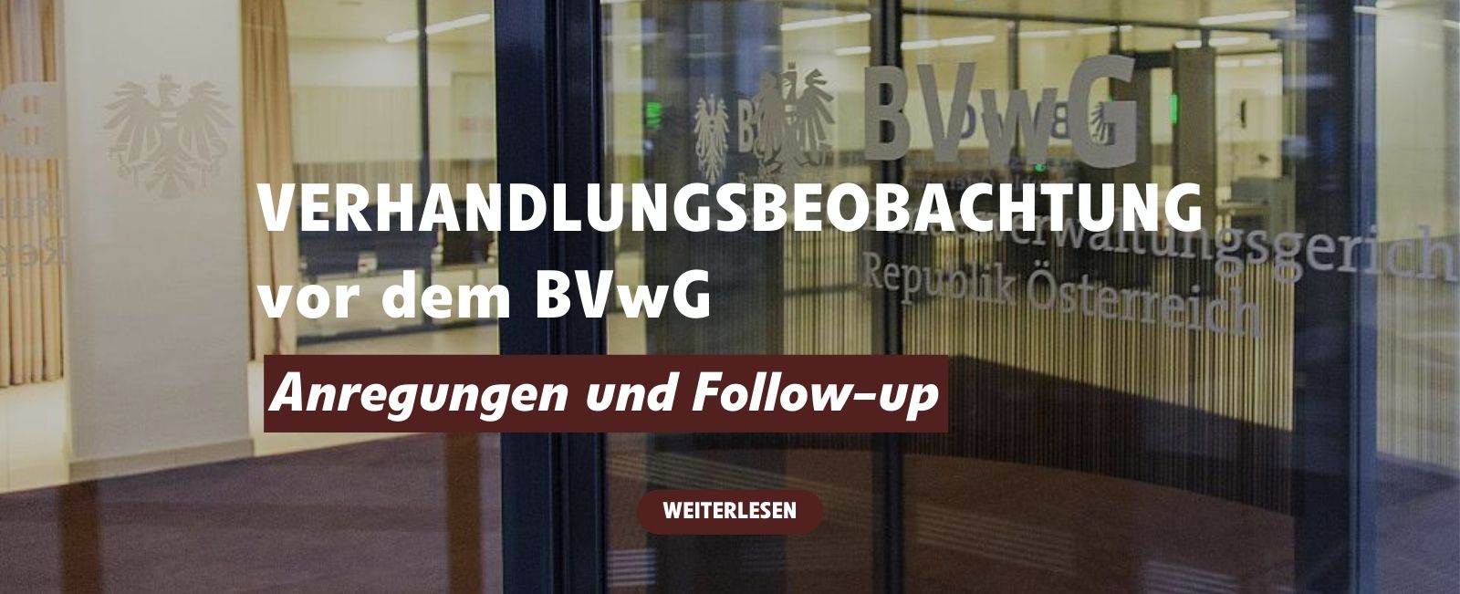 Verhandlungsbeobachtung: Follow-up, Empfehlungen