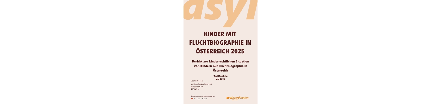 Bild mit Link zum Bericht über Kinder mit Fluchterfahrung in Österreich