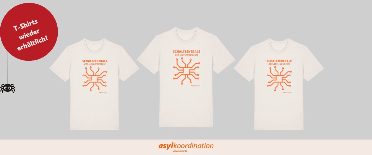 Schaltzentrale der Asylindustrie, jetzt T-Shirts bestellen!